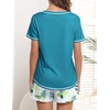 image:imageEkouaer Womens Pajamas Sets Short Sleeve Pjs Two Piece Sleepwear Casual Lounge Sets With PocketsGreen Plant2