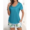 image:imageEkouaer Womens Pajamas Sets Short Sleeve Pjs Two Piece Sleepwear Casual Lounge Sets With PocketsGreen Plant2