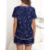 image:imageEkouaer Womens Pajamas Sets Short Sleeve Pjs Two Piece Sleepwear Casual Lounge Sets With PocketsNavy Blue Star