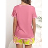 image:imageEkouaer Womens Pajamas Sets Short Sleeve Pjs Two Piece Sleepwear Casual Lounge Sets With PocketsPeach Pink Floral