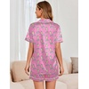 image:imageEkouaer Womens Satin Silk Pajamas Set Short Sleeve Sleepwear Button Down Top and Shorts Loungewear 2 Piece Pjs Set SXXLPineapple Coconut Tree