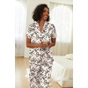 image:imageEkouaer Womens Silk Pajama Sets Silky Short Sleeve Pjs 2 Piece Silk Button Down Pajamas Soft Satin Pj Pants SetBlack Bow