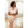 image:imageEkouaer Womens Silk Pajama Sets Silky Short Sleeve Pjs 2 Piece Silk Button Down Pajamas Soft Satin Pj Pants SetCherry Teddy
