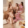 image:imageEkouaer Womens Silk Pajama Sets Silky Short Sleeve Pjs 2 Piece Silk Button Down Pajamas Soft Satin Pj Pants SetCherry Teddy