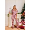 image:imageEkouaer Womens Silk Pajama Sets Silky Short Sleeve Pjs 2 Piece Silk Button Down Pajamas Soft Satin Pj Pants SetStriped Teddy