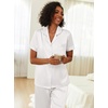 image:imageEkouaer Womens Silk Pajama Sets Silky Short Sleeve Pjs 2 Piece Silk Button Down Pajamas Soft Satin Pj Pants SetWhite