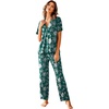 Green With White Floral