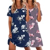Purple Flower+navy Blue Flower