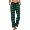 image:imageEkouaer Women Pajama Pants Comfy Pj Bottom with Pockets Stretch Plaid SleepwearClassic Black and Green Plaid