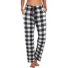 image:imageEkouaer Women Pajama Pants Comfy Pj Bottom with Pockets Stretch Plaid SleepwearClassic Black and White Plaid