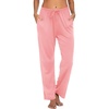 image:imageEkouaer Women Pajama Pants Comfy Pj Bottom with Pockets Stretch Plaid SleepwearIcy Pink