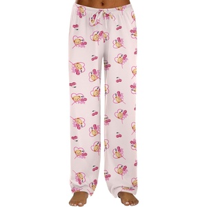 image:imageEkouaer Women Pajama Pants Comfy Pj Bottom with Pockets Stretch Plaid SleepwearLove Teddy Bear