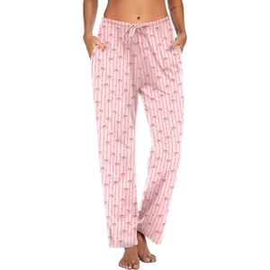 image:imageEkouaer Women Pajama Pants Comfy Pj Bottom with Pockets Stretch Plaid SleepwearPink Bowknots