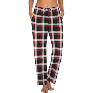 image:imageEkouaer Women Pajama Pants Comfy Pj Bottom with Pockets Stretch Plaid SleepwearPlaid 2