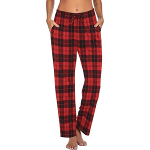 image:imageEkouaer Women Pajama Pants Comfy Pj Bottom with Pockets Stretch Plaid SleepwearPlaid 6