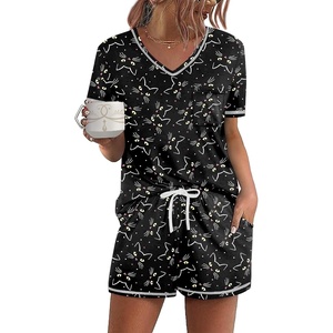 image:imageEkouaer Womens Pajamas Sets Short Sleeve Pjs Two Piece Sleepwear Casual Lounge Sets With PocketsBlack Cat