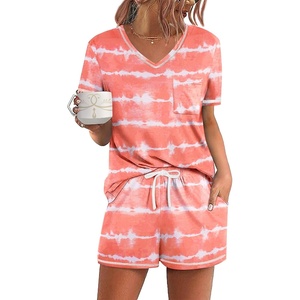 image:imageEkouaer Womens Pajamas Sets Short Sleeve Pjs Two Piece Sleepwear Casual Lounge Sets With PocketsWave