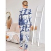 image:imageEkouaer 2 Pack Pajama Sets for WomenLong Sleeve Top With Jogger Pants Lounge Set Sleepwear with PocketsBlue Tie Dyeblack