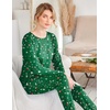 image:imageEkouaer 2 Pack Pajama Sets for WomenLong Sleeve Top With Jogger Pants Lounge Set Sleepwear with PocketsChristmas Deertree