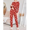 image:imageEkouaer 2 Pack Pajama Sets for WomenLong Sleeve Top With Jogger Pants Lounge Set Sleepwear with PocketsChristmas Deertree