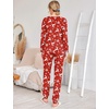 image:imageEkouaer 2 Pack Pajama Sets for WomenLong Sleeve Top With Jogger Pants Lounge Set Sleepwear with PocketsChristmas Deertree