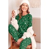 image:imageEkouaer 2 Pack Pajama Sets for WomenLong Sleeve Top With Jogger Pants Lounge Set Sleepwear with PocketsChristmas Deertree
