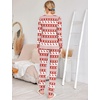 image:imageEkouaer 2 Pack Pajama Sets for WomenLong Sleeve Top With Jogger Pants Lounge Set Sleepwear with PocketsChristmas Snowmanred Deer