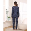image:imageEkouaer 2 Pack Pajama Sets for WomenLong Sleeve Top With Jogger Pants Lounge Set Sleepwear with PocketsGreystar