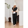 image:imageEkouaer 2 Pack Women Pajama Long Sleeve Sleepwear Soft Loungewear Pjs Sets with Pockets SXXLBlackGrey