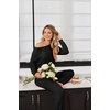 image:imageEkouaer 2 Pack Women Pajama Long Sleeve Sleepwear Soft Loungewear Pjs Sets with Pockets SXXLBlue GreenBlack