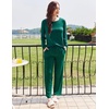 image:imageEkouaer 2 Pack Women Pajama Long Sleeve Sleepwear Soft Loungewear Pjs Sets with Pockets SXXLBlue GreenPink Heart