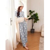 image:imageEkouaer 2 Pack Women Pajama Long Sleeve Sleepwear Soft Loungewear Pjs Sets with Pockets SXXLPink StripedCat