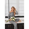 image:imageEkouaer 2 Pack Women Pajama Long Sleeve Sleepwear Soft Loungewear Pjs Sets with Pockets SXXLPinkGrey
