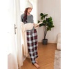 image:imageEkouaer 2 Pack Women Pajama Long Sleeve Sleepwear Soft Loungewear Pjs Sets with Pockets SXXLRed PlaidGrey Plaid