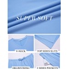 image:imageEkouaer 2 Packs Lounge Sets for Women Short Sleeve Pajamas Set V Neck Top and Long Pants Comfy Pjs Outifts with PocketsPink StripesNavy Dots