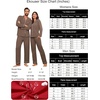 image:imageEkouaer Couple Matching Pajamas 100 Cotton Long Sleeve Sleepwear Button Down Loungewear Pjs Set SXXLBrown