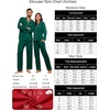 image:imageEkouaer Couple Matching Pajamas 100 Cotton Long Sleeve Sleepwear Button Down Loungewear Pjs Set SXXLGreen