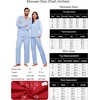 image:imageEkouaer Couple Matching Pajamas 100 Cotton Long Sleeve Sleepwear Button Down Loungewear Pjs Set SXXLLight Blue