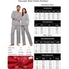 image:imageEkouaer Couple Matching Pajamas 100 Cotton Long Sleeve Sleepwear Button Down Loungewear Pjs Set SXXLLight Grey