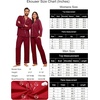image:imageEkouaer Couple Matching Pajamas 100 Cotton Long Sleeve Sleepwear Button Down Loungewear Pjs Set SXXLWine