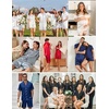 image:imageEkouaer Couple Matching Pajamas Sets Silk Short Sleeve Button Down Sleepwear Satin Pjs Shorts Set Soft Loungewear SXXLNavy