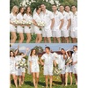 image:imageEkouaer Couple Matching Pajamas Sets Silk Short Sleeve Button Down Sleepwear Satin Pjs Shorts Set Soft Loungewear SXXLWhite