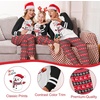 image:imageEkouaer Family Christmas Pajamas Matching Sets Long Sleeve Couple Pjs Holiday Sleepwear Soft Loungewear with PocketsBlack Redsnowman
