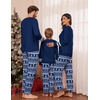 image:imageEkouaer Family Christmas Pajamas Matching Sets Long Sleeve Couple Pjs Holiday Sleepwear Soft Loungewear with PocketsBluechristmas