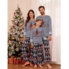 image:imageEkouaer Family Christmas Pajamas Matching Sets Long Sleeve Couple Pjs Holiday Sleepwear Soft Loungewear with PocketsGraychristmas Tree