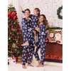 image:imageEkouaer Family Christmas Pajamas Matching Sets Long Sleeve Couple Pjs Holiday Sleepwear Soft Loungewear with PocketsNavysnowman