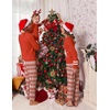 image:imageEkouaer Family Christmas Pajamas Matching Sets Long Sleeve Couple Pjs Holiday Sleepwear Soft Loungewear with PocketsRed Whiteelk