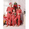 image:imageEkouaer Family Christmas Pajamas Matching Sets Long Sleeve Couple Pjs Holiday Sleepwear Soft Loungewear with PocketsRedelk