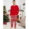 image:imageEkouaer Family Christmas Pajamas Matching Sets Womens Mens Pjs Long Sleeve Sleepwear Holiday Lounge Sets01 Redsnowflake