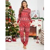 image:imageEkouaer Family Christmas Pajamas Matching Sets Womens Mens Pjs Long Sleeve Sleepwear Holiday Lounge Sets01 Redsnowflake